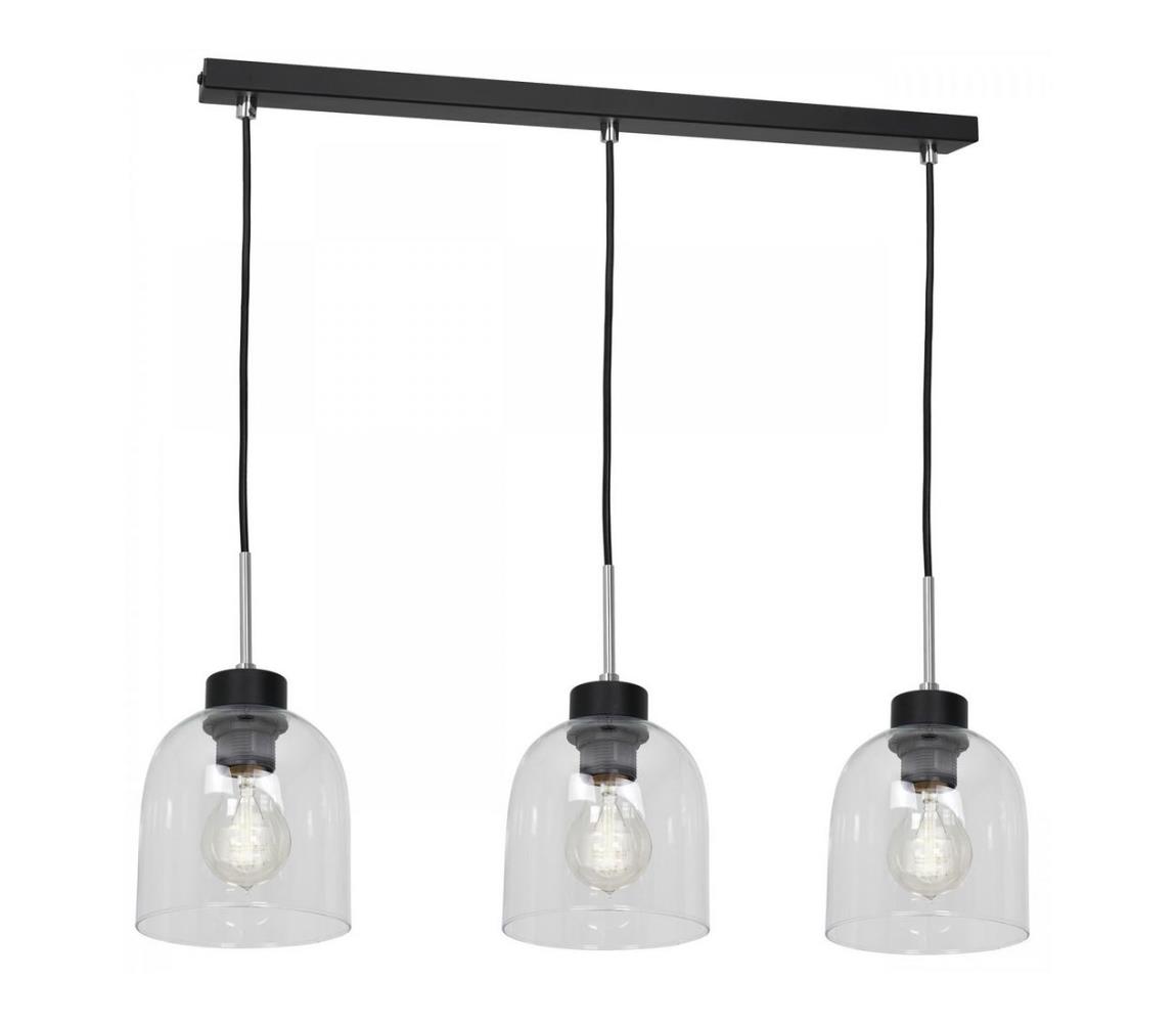 Lustră pe cablu BOGOTA 3xE27/60W/230V transparentă