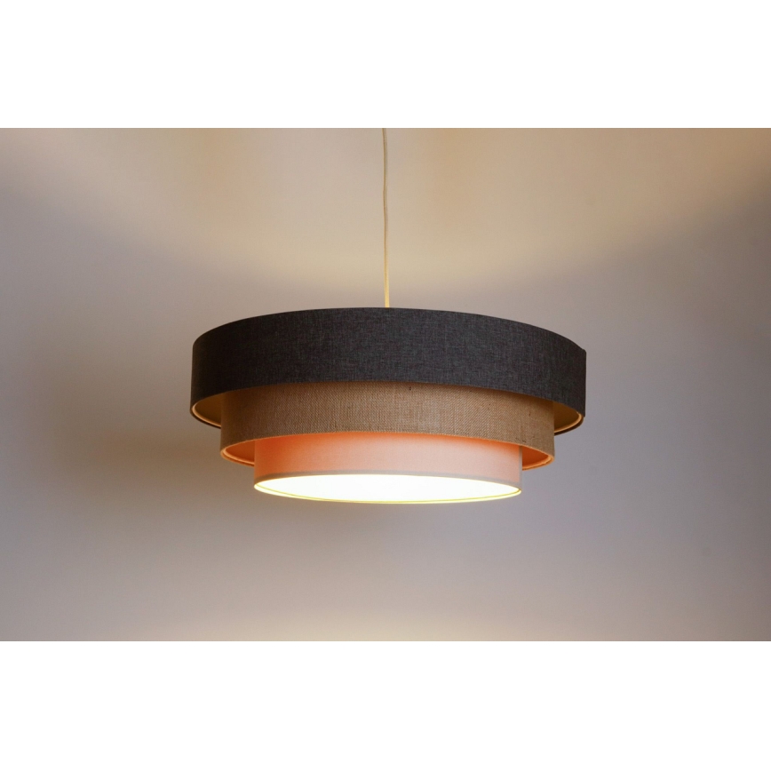 Lustră pe cablu BOHO TRINITI 1xE27/60W/230V gri/bej/crem