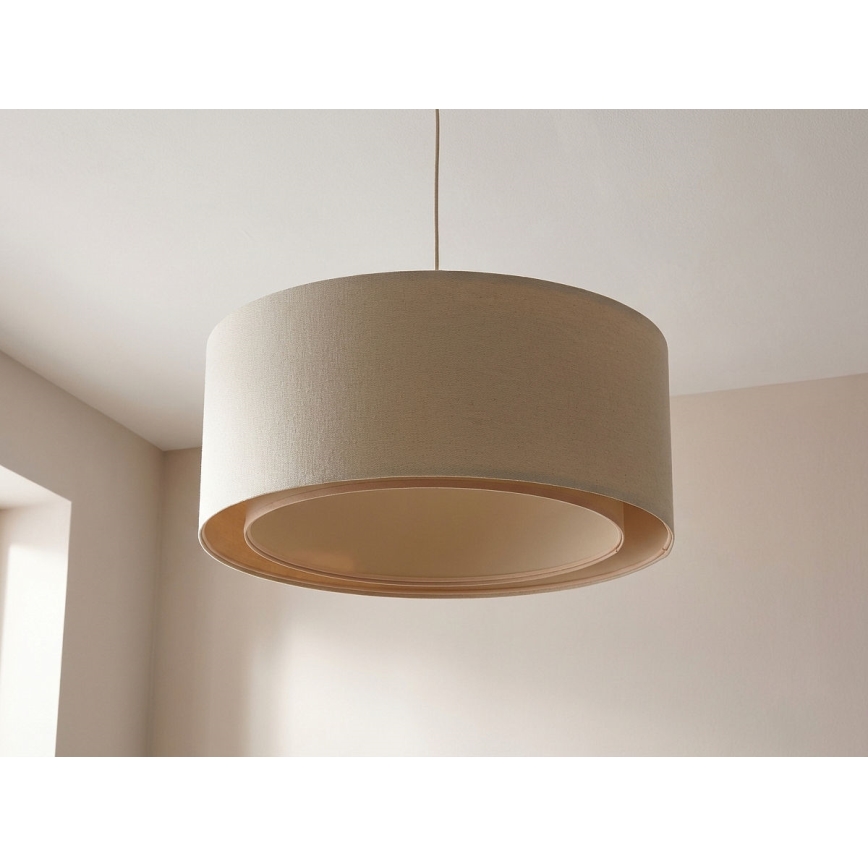 Lustră pe cablu BOHO TRINITI 1xE27/60W/230V Ø 50 cm crem