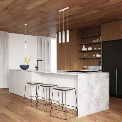 Lustră pe cablu BORGIO 3xGU10/40W/230V albă beton/metal