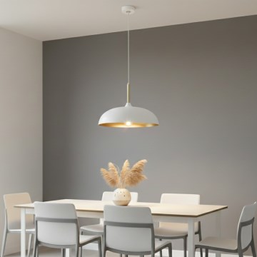 Lustră pe cablu Brilagi ABRAHAM 1xE27/60W/230V d. 45 cm alb