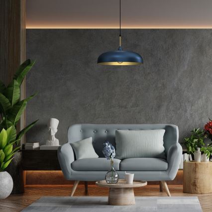 Lustră pe cablu Brilagi ABRAHAM 1xE27/60W/230V d. 45 cm albastru