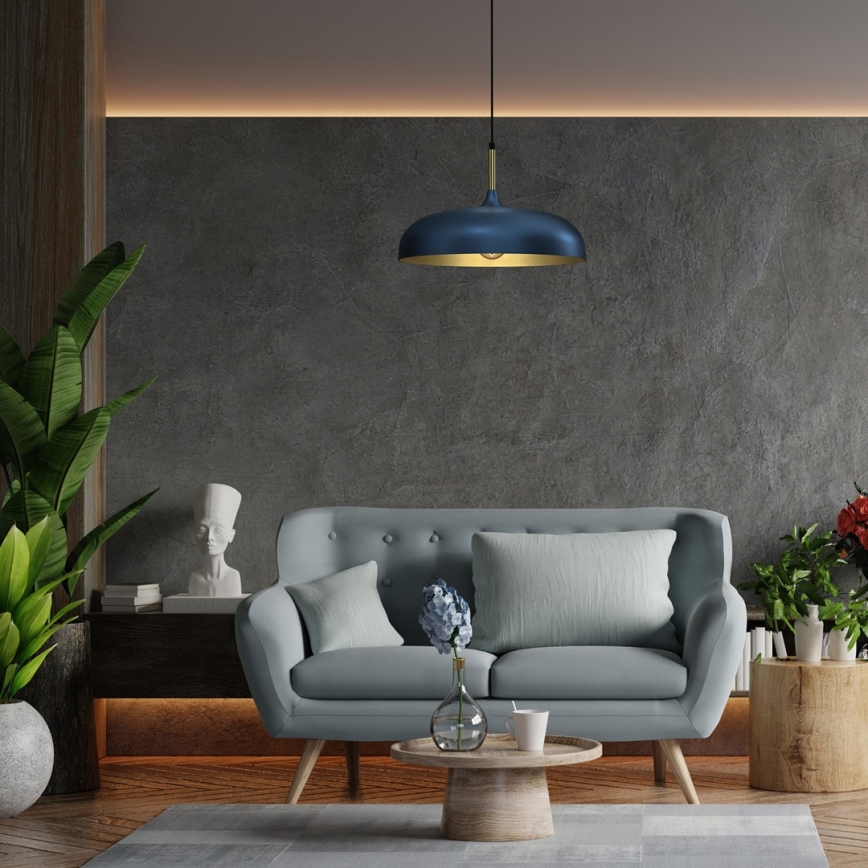 Lustră pe cablu Brilagi ABRAHAM 1xE27/60W/230V d. 45 cm albastru