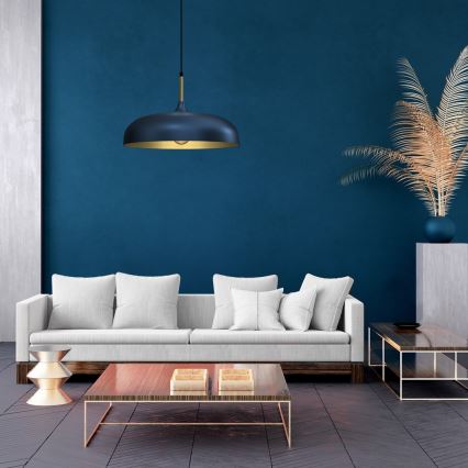 Lustră pe cablu Brilagi ABRAHAM 1xE27/60W/230V d. 45 cm albastru