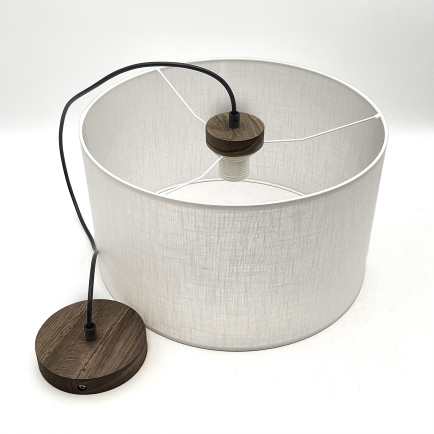 Lustră pe cablu Brilagi ANTHONY 1xE27/60W/230V stejar nuc/alb