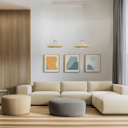 Lustră pe cablu Brilagi FLAMENGO 2xE27/60W/230V bej