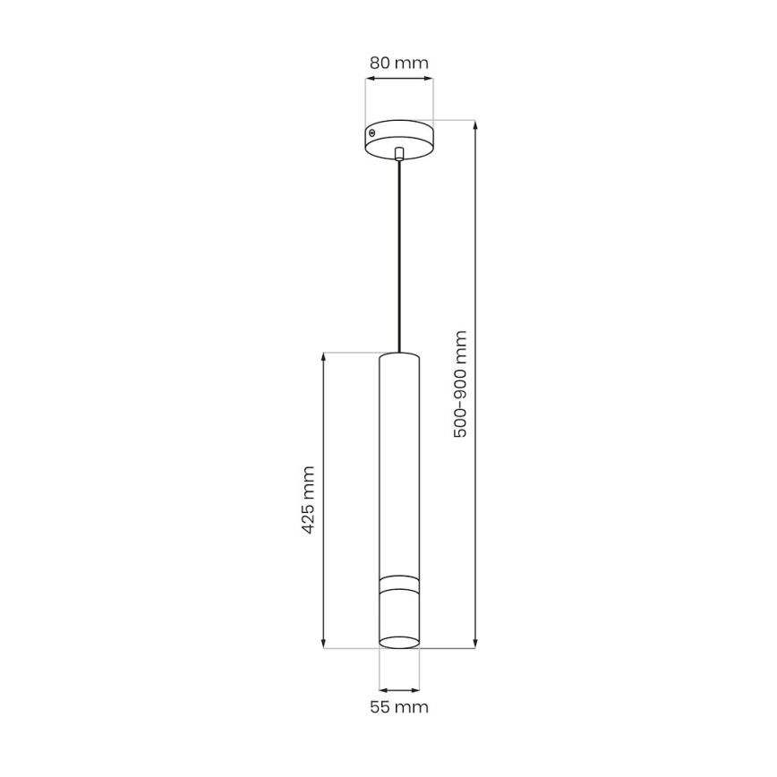 Lustră pe cablu Brilagi POKER 1xGU10/25W/230V bej/auriu