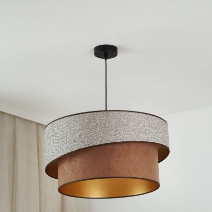 Lustră pe cablu Brilagi VEGAS SHINE 1xE27/15W/230V d. 50 cm gri/maro