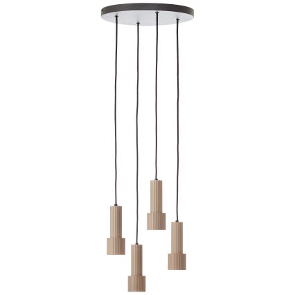 Lustră pe cablu Brilliant CADIZ 4xGU10/10W/230V d. 35 cm bronz