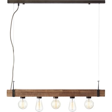 Lustră pe cablu Brilliant WOODHILL 5xE27/30W/230V – certificat FSC