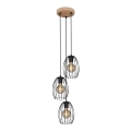 Lustră pe cablu Brilo 4040-035 WAKTU VINTAGE 3xE27/60W/230V