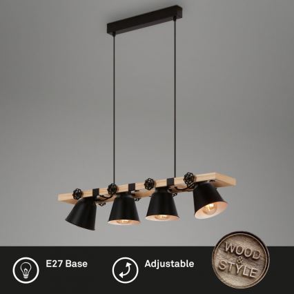 Lustră pe cablu Brilo TALLE 4xE27/40W/230V