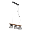 Lustră pe cablu Briloner 4077-035 WOOD & STYLE 3xE14/25W/230V