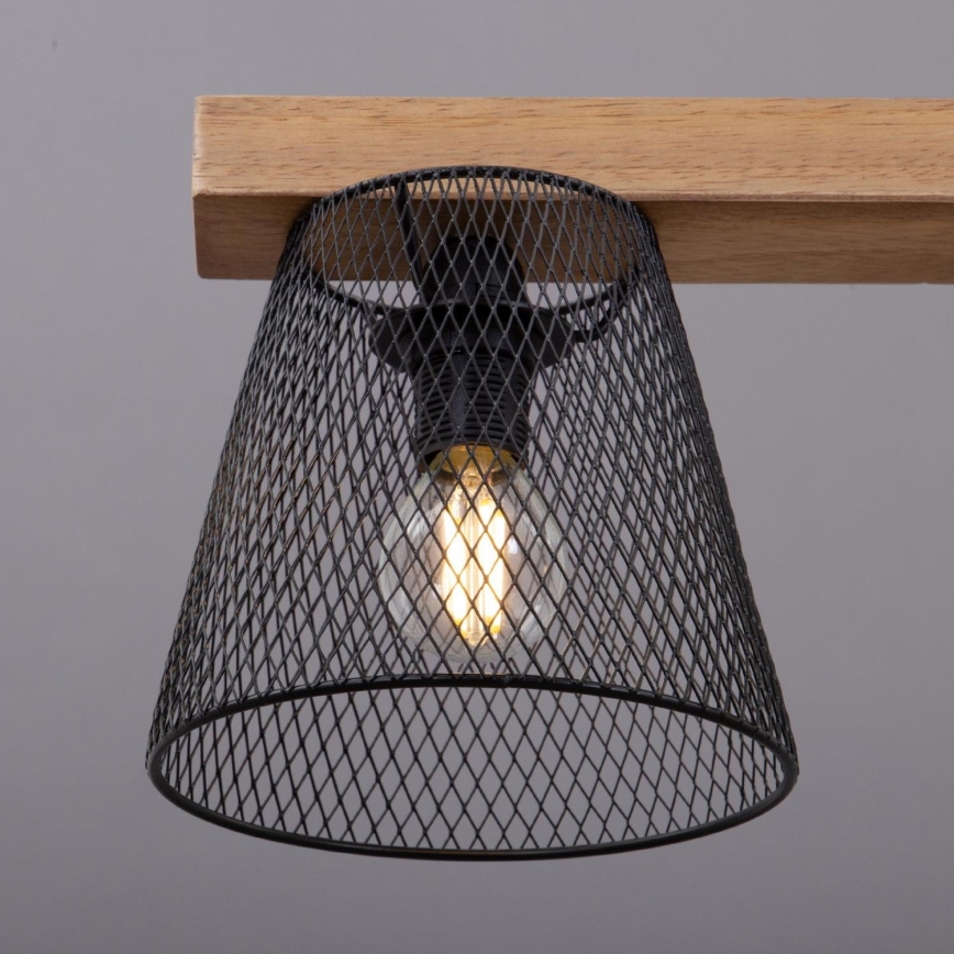 Lustră pe cablu Briloner 4077-035 WOOD & STYLE 3xE14/25W/230V