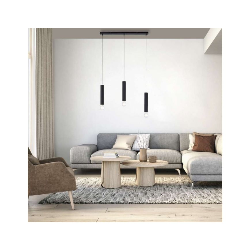 Lustră pe cablu BRUNA 3xE27/60W/230V alamă Leuchten Direkt 15618-18