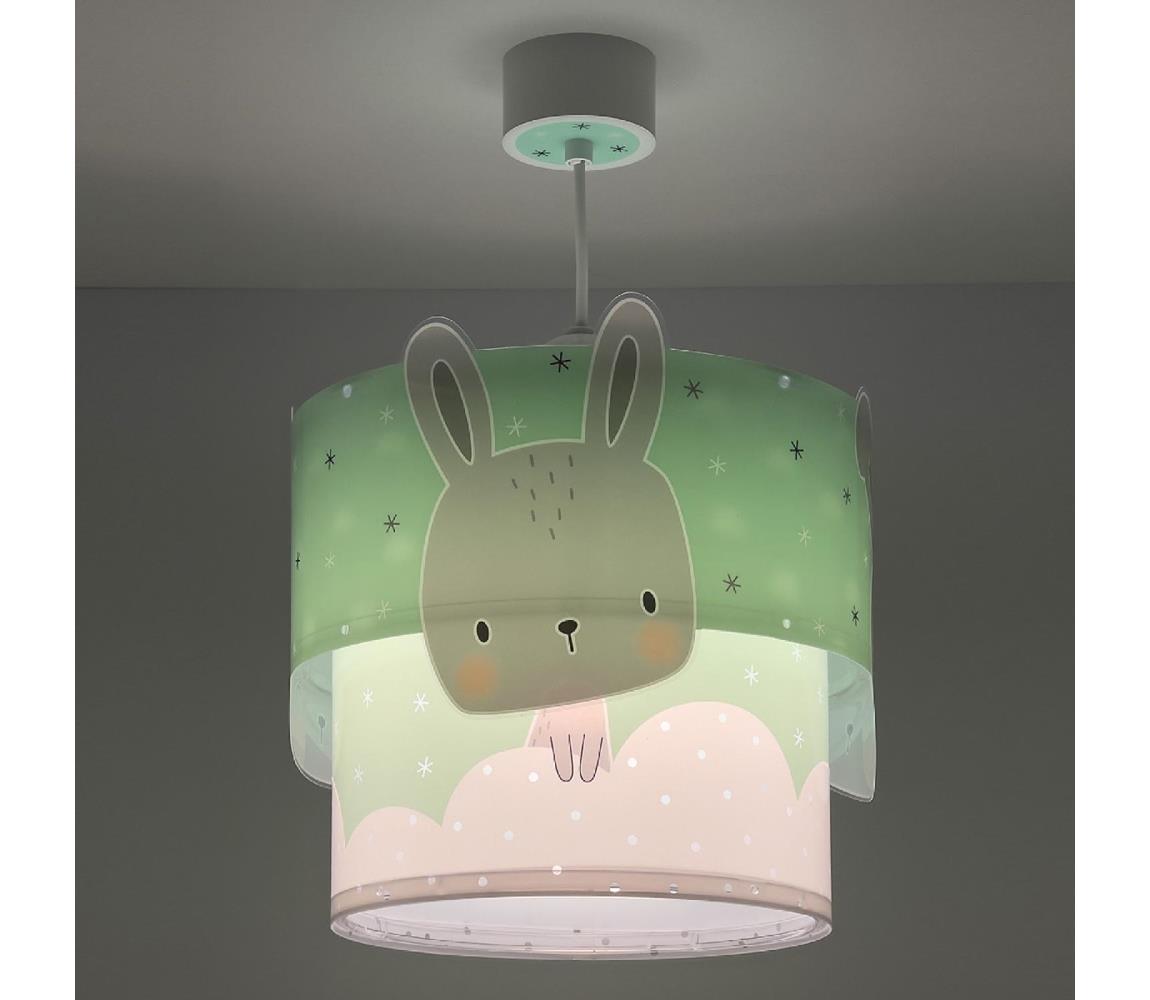 Lustră pe cablu BUNNY 1xE27/60W/230V verde Dalber 61152H