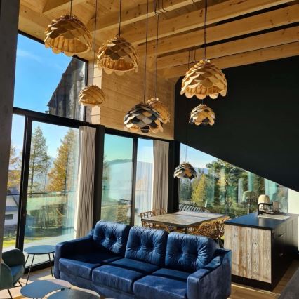 Lustră pe cablu BURGO, 1x E27/60W/230V, diam. 35 cm