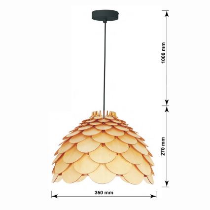 Lustră pe cablu BURGO, 1x E27/60W/230V, diam. 35 cm