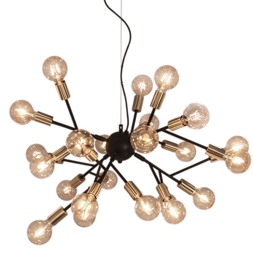 Lustră pe cablu ByRydens HEROES 24xE27/5W/230V negru d. 80 cm
