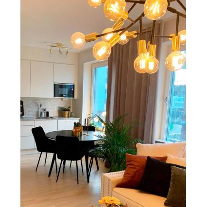 Lustră pe cablu ByRydens HEROES 24xE27/5W/230V negru d. 80 cm