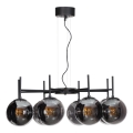 Lustră pe cablu ByRydens BOYLE 8xE27/5W/230V fumuriu/negru d. 83 cm