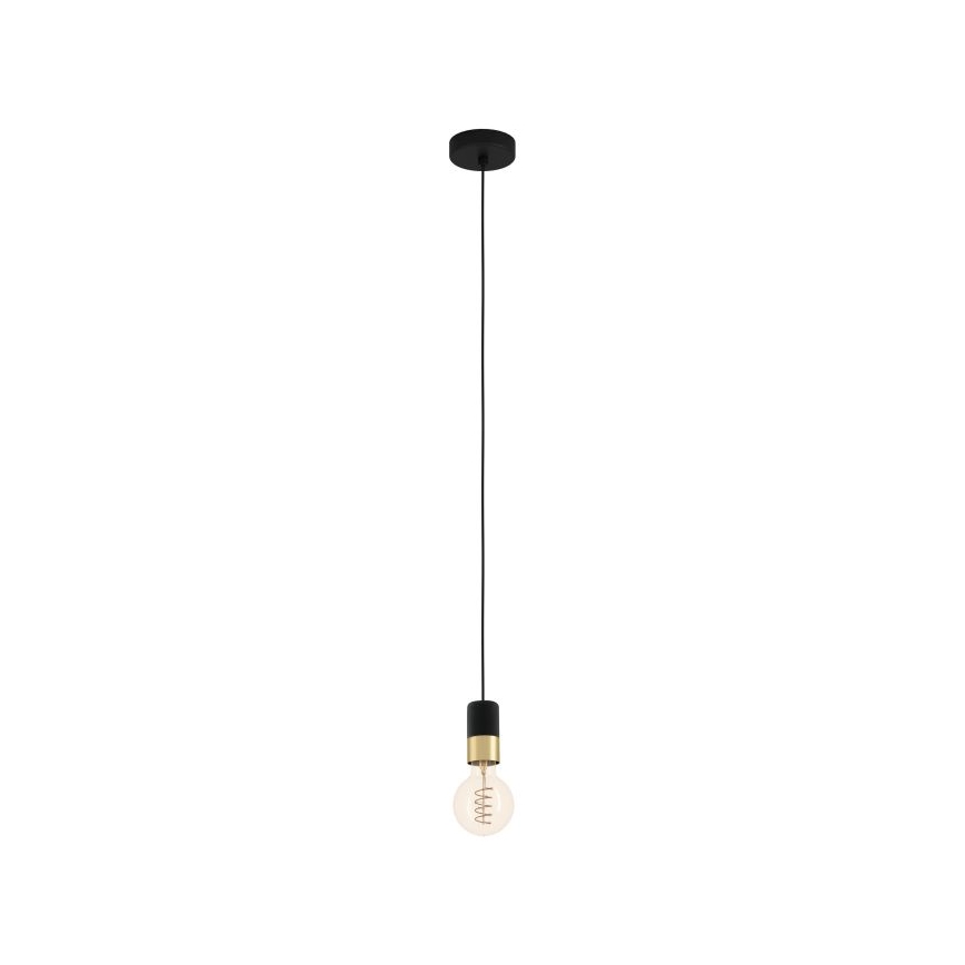 Lustră pe cablu 1xE27/40W/230V neagră/aurie Eglo