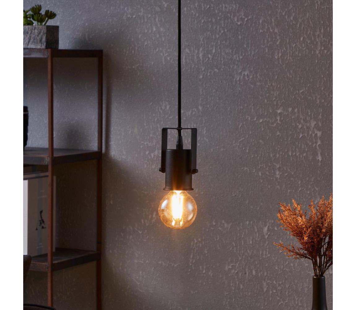 Lustră pe cablu CALARI 1xE27/40W/230V neagră Eglo 31073