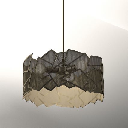 Lustră pe cablu CAMO 3xE27/15W/230V auriu