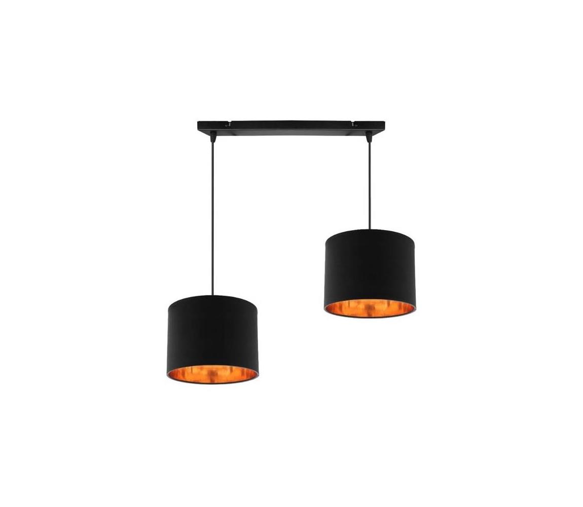 Lustră pe cablu CANDIDA 2xE27/40W/230V neagră/cupru