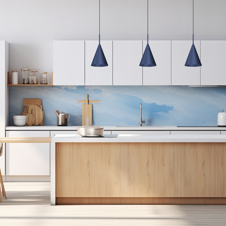 Lustră pe cablu CAPITAL 1xGX53/15W/230V, Ø 17 cm, albastră