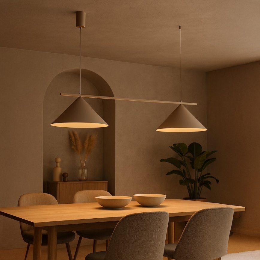 Lustră pe cablu CAPITAL 2xGX53/15W/230V bej