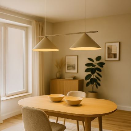 Lustră pe cablu CAPITAL 2xGX53/15W/230V bej