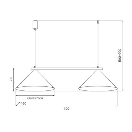 Lustră pe cablu CAPITAL 2xGX53/15W/230V bej