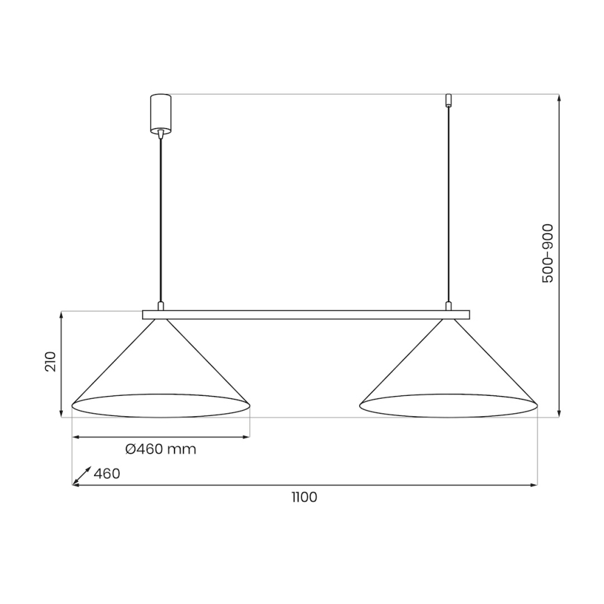 Lustră pe cablu CAPITAL 2xGX53/15W/230V, negru