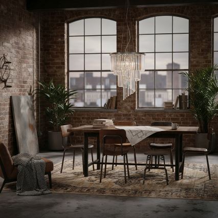 Lustră pe cablu CARLTON 12xE14/40W/230V crom Ideal Lux