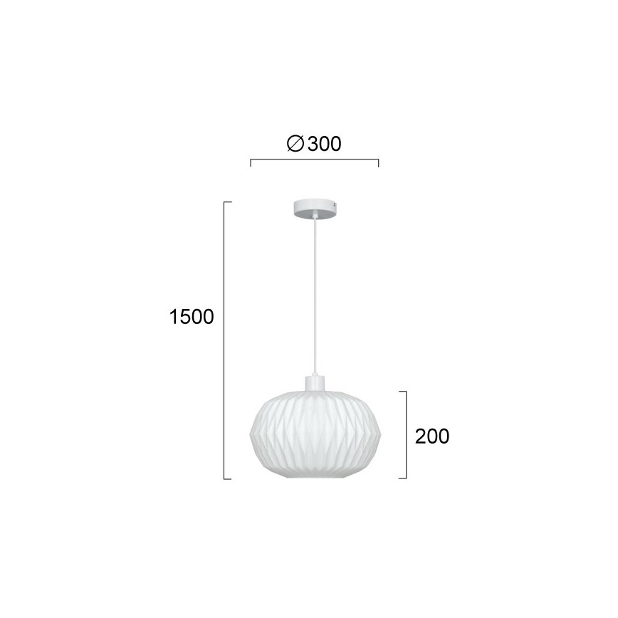 Lustră pe cablu CARSON 1xE27/40W/230V, albă