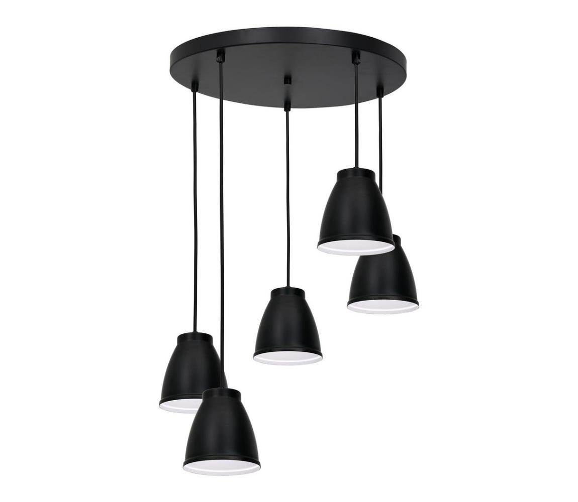 Lustră pe cablu CARYON 5xE14/60W/230V neagră