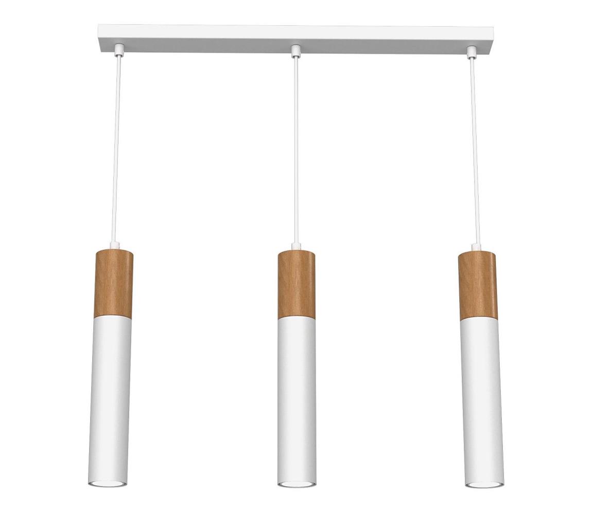 Lustră pe cablu CASSA 3xGU10/8W/230V alb