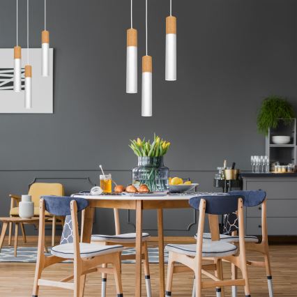 Lustră pe cablu CASSA 3xGU10/8W/230V alb