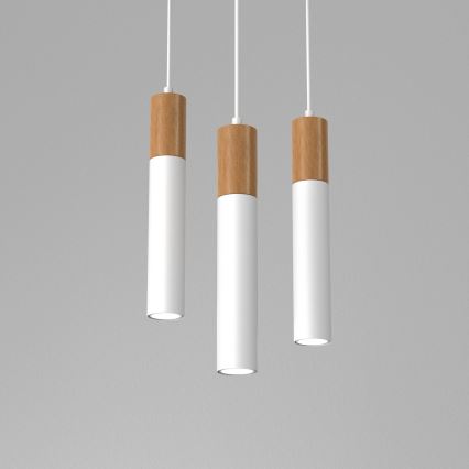 Lustră pe cablu CASSA 3xGU10/8W/230V alb