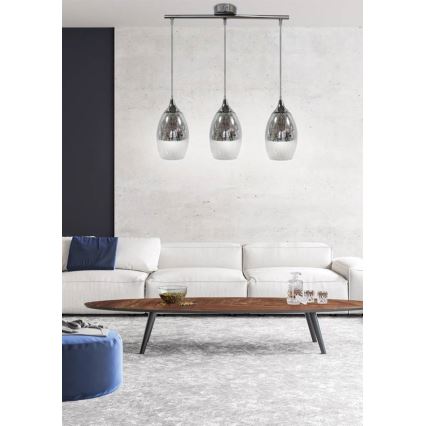 Lustră pe cablu CELIA 3xE27/60W/230V