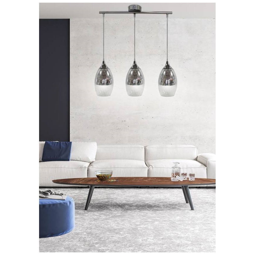 Lustră pe cablu CELIA 3xE27/60W/230V