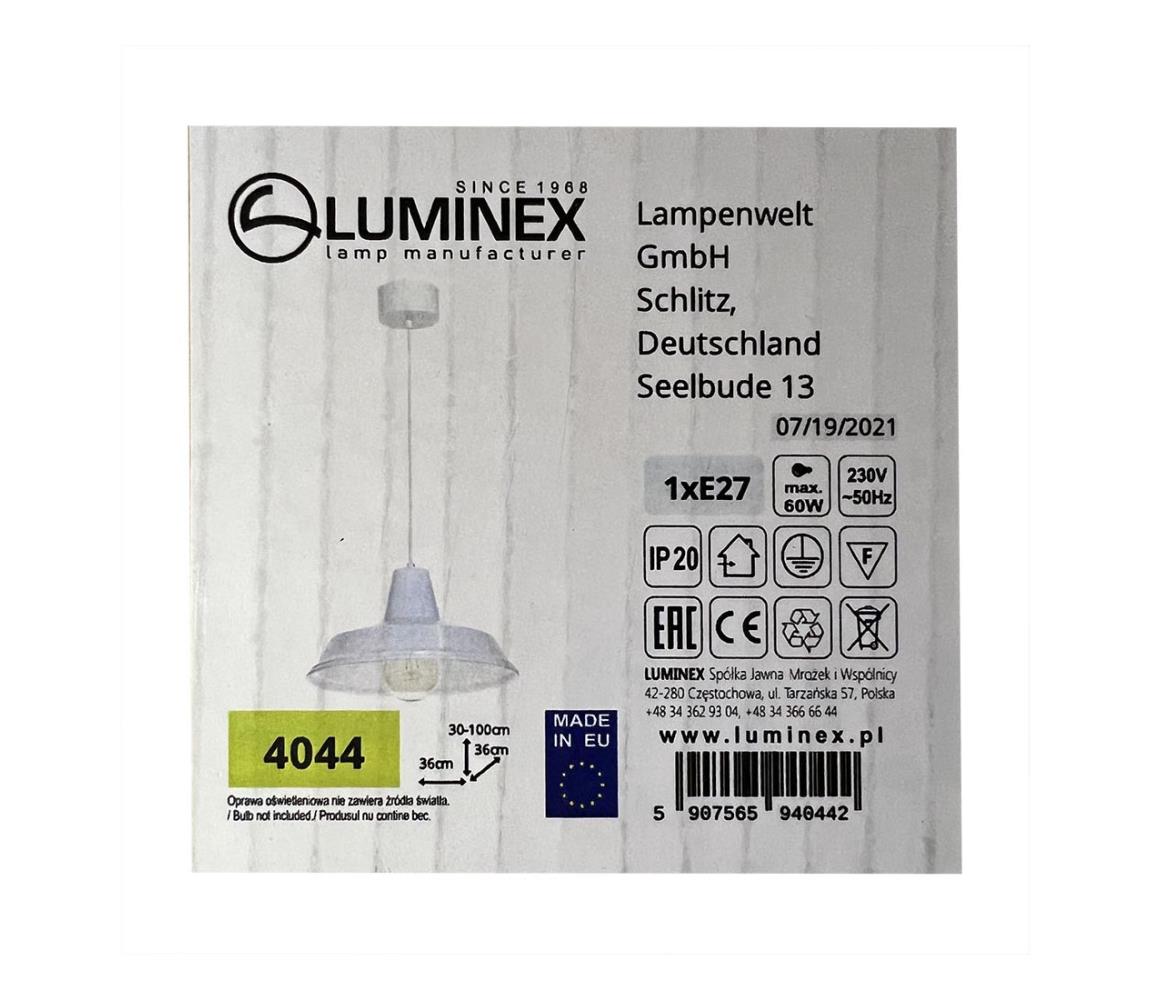 Lustră pe cablu CLASS 1xE27/60W/230V Euluna