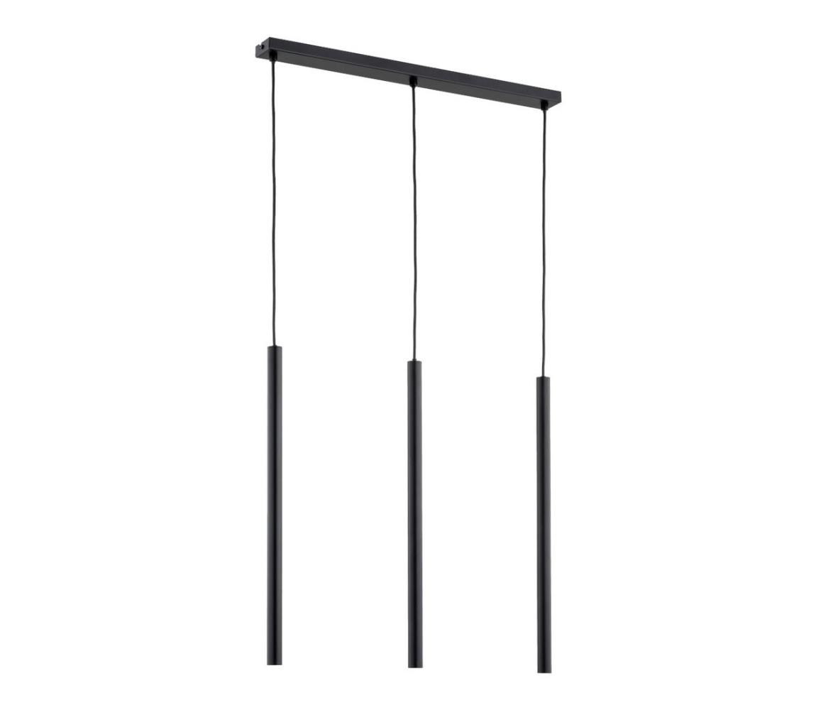 Lustră pe cablu COLLET 3xG9/40W/230V negru