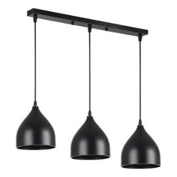 Lustră pe cablu COMO 3xE27/60W/230V negru