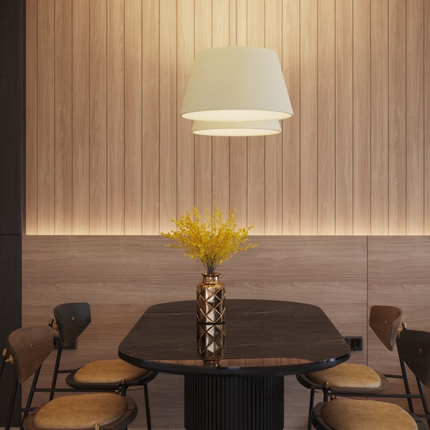 Lustră pe cablu CONO 3xE27/60W/230V d. 45 cm albă