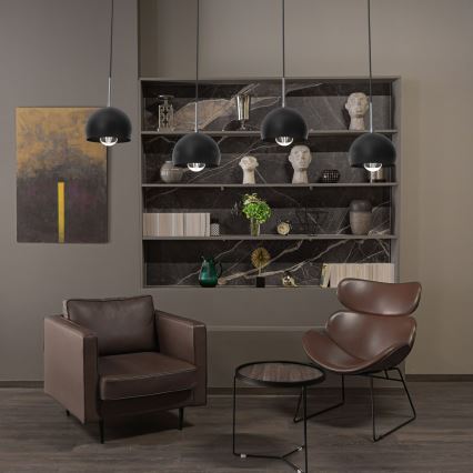 Lustră pe cablu COOL 4xE27/60W/230V neagră