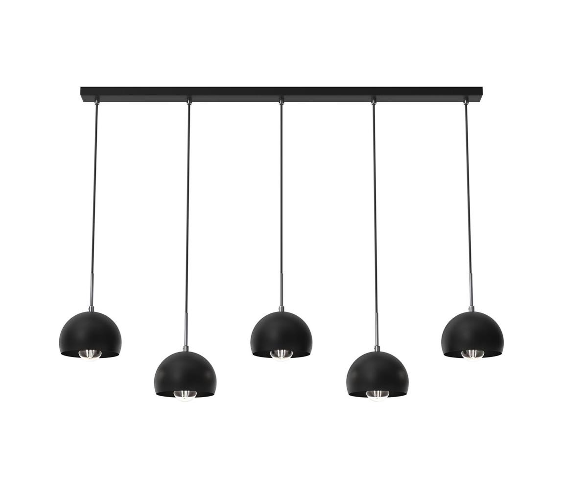 Lustră pe cablu COOL 5xE27/60W/230V neagră