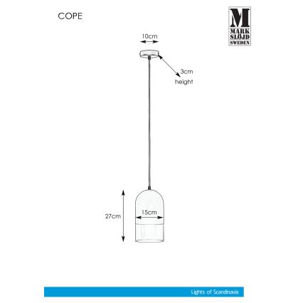 Lustră pe cablu COPE 1xE14/18W/230V Markslöjd 108225