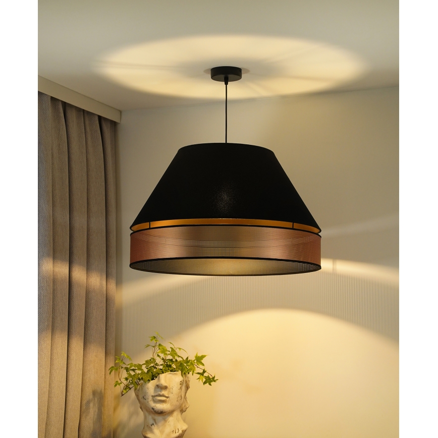 Lustră pe cablu COPPER Duolla SHINY 1xE27/15W/230V d. 60 cm negru/cupru